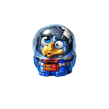 Pirots 4 blå fuglekarakter i Lost in Space