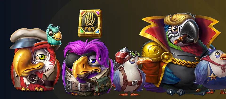 Pirots 5 City of Gold: Mastermind of the 7 Seas, hans minions og fuglebanden med Golden Book